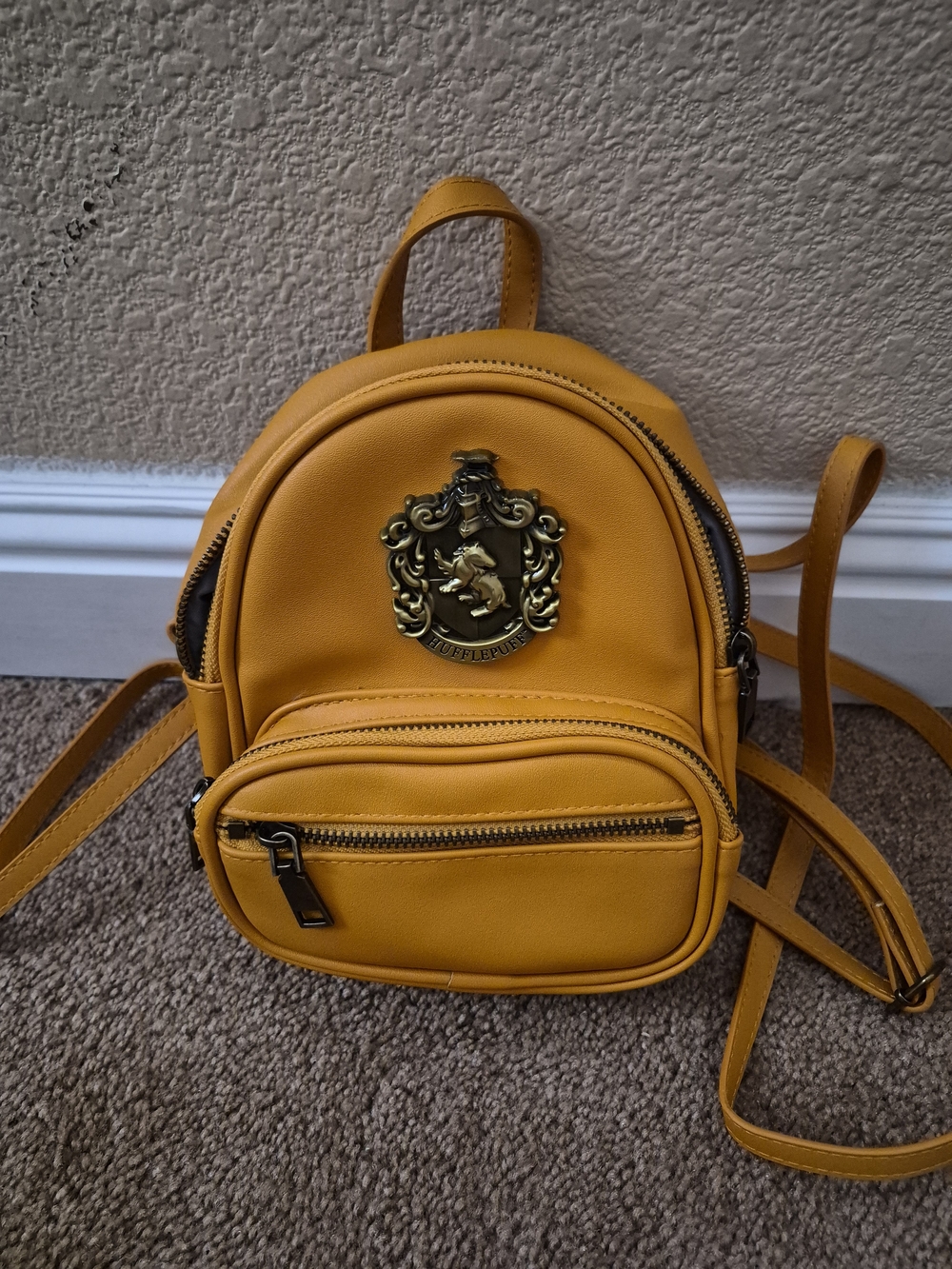 Authentic Harry Potter Hufflepuff Crest Mini Backpack